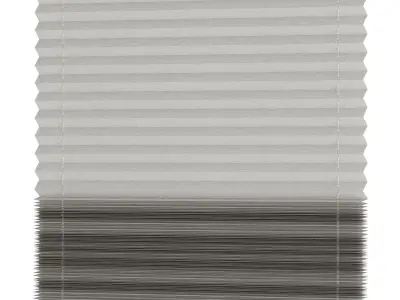 Pleated curtains and window 3D model