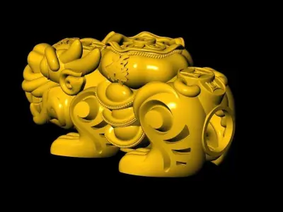 Pixiu Face Bracelet-Unicorn bracelet T03 3D print model