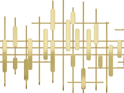 Osmoliving by cosmopolitan gold metal contemporary wall decor 3D model