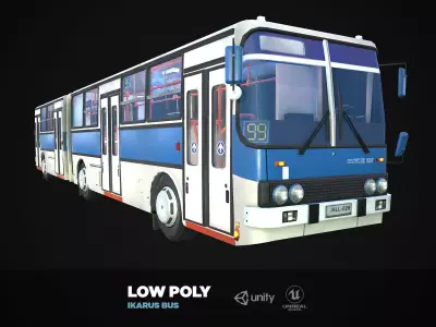 Ikarus bus Low-poly 3D model