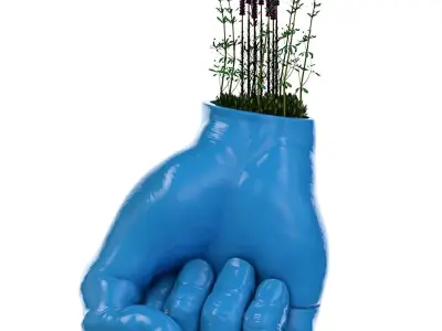 Hand Vase Plant  3D print model