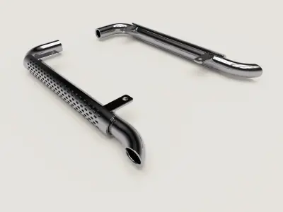 Custom Sidepipe Exhaust - 3D Printable File 3D print model