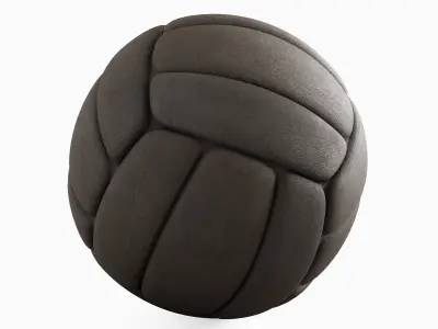 Old Leather Volleyball Ball 06 3D model