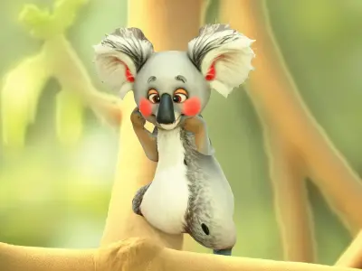 Charming Koala model pack Low-poly 3D model