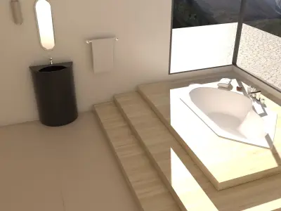 Bathroom 04 VR-ready Low-poly 3D model
