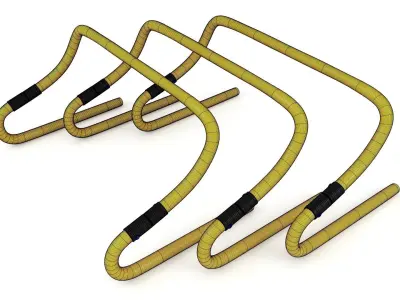 Training Sports Hurdles 3D model