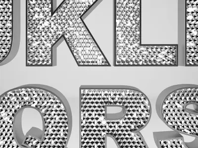 Lit Typography Collection 3D model