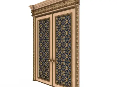 Carved Door Classic 01201 Wood Low-poly 3D model