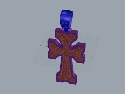 Cross Pendant 61191 3D print model
