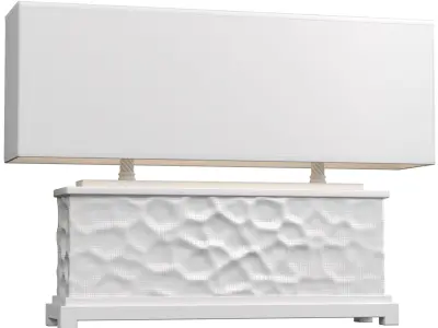 Large Bronze Table Lamp Bronze Loft Metal Rustic Nightstand 3D model