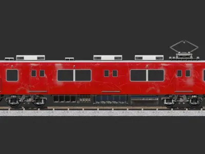 Japan Train Meitetsu 6000 Low-poly 3D model