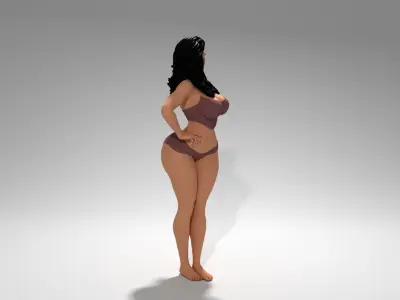 Sexy Beautiful Woman Posing 3D model
