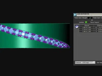 Diamond Jewelry Ring 3D print model 3D print model