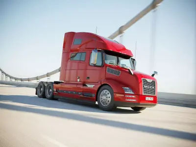 American semi truck 3D model