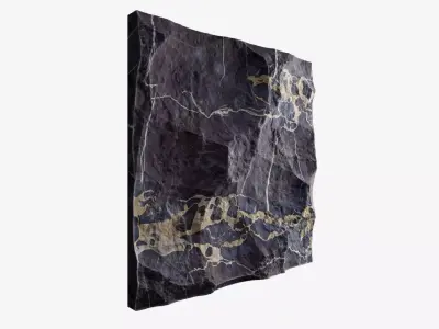 424-RockPanel gold marble wall art 3D model