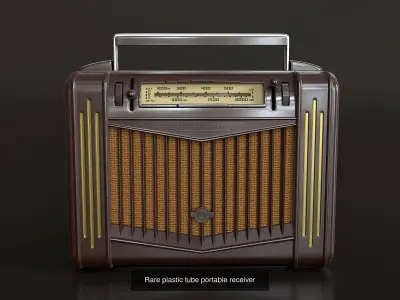 Set of desktop and portable radios 3D Model Collection