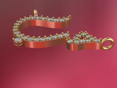 love pandant 3D print model