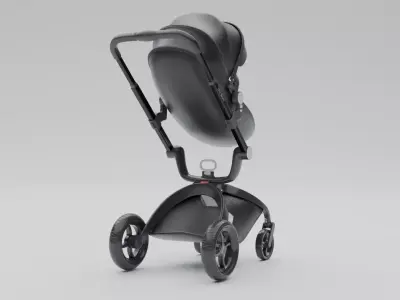 Baby Strollers Low-poly 3D model