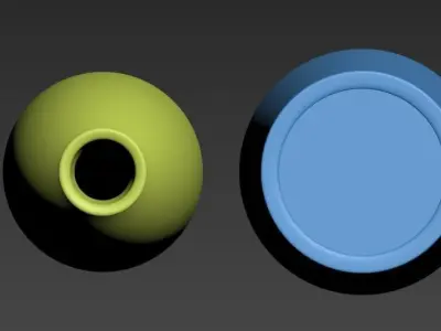 Flowers pottery vase 3D model