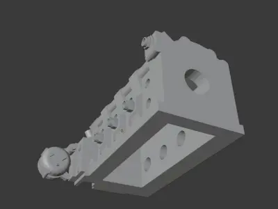 Billet style 26b engine block  3D print model