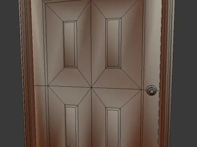 Wooden Door Free low-poly 3D model purchase
