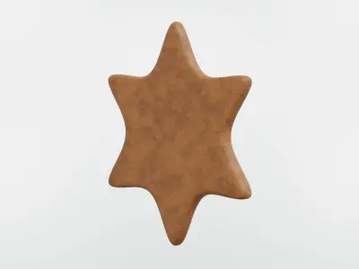 Gingerbread Christmas Cookie 04 3D model