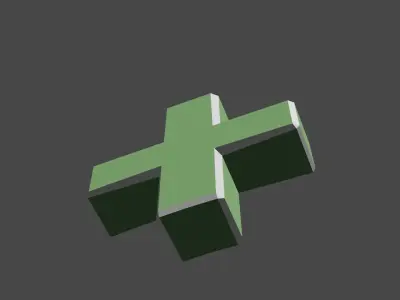 Health Icon 3D model low poly Low-poly 3D model
