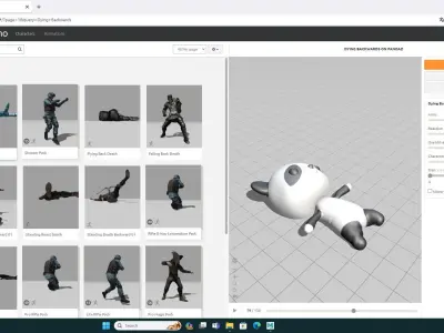 Panda low poly animated v001 Low-poly 3D model