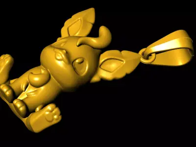 Pokemon pendant charms - one inch pendant 3D print model