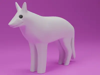 Cartoon German Shepherd Dog 3D model