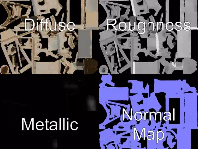 Art Nouveau Facade model pack Low-poly 3D model