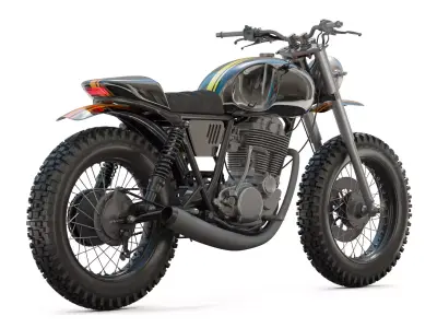 Yamaha SR500 Custom Bike 3D model