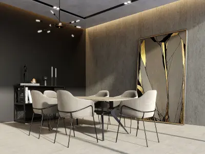 interior living room scene 30 3D model