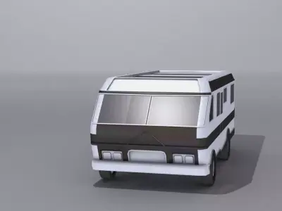 Classic 60s VW  Low-poly 3D model