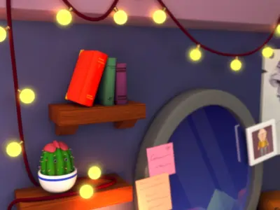 3D isometric miroir  Low-poly 3D model