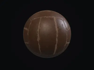 Old volleyball ball Low-poly 3D model