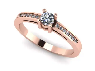 Solitaire Ring 03 3D print model