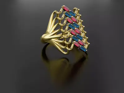 cluster ring 3D print model