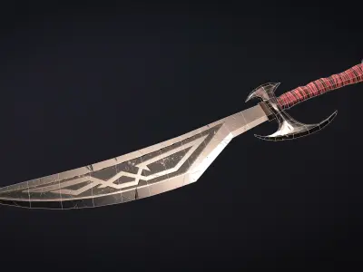 Medieval Dagger Game-ready Low-poly 3D model