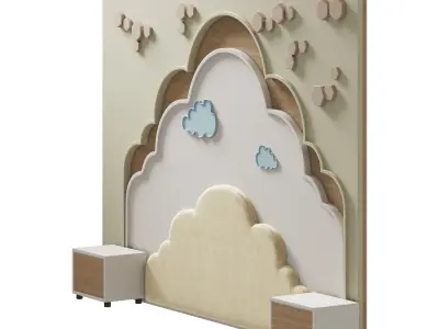 Kids wall panell 10 3D model