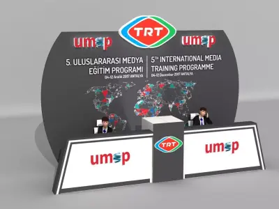 Hotel Lobby Desk 001 3D model