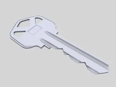 Key 3D Model Low-poly 3D model