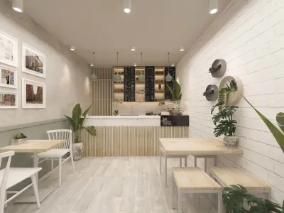 Coffee Shop Cafe 3D model