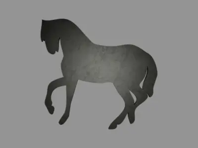 Horse model silhouette Free 3D model