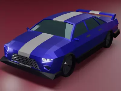 Low-Poly Car 3D model by andrey-kuznetsov-237