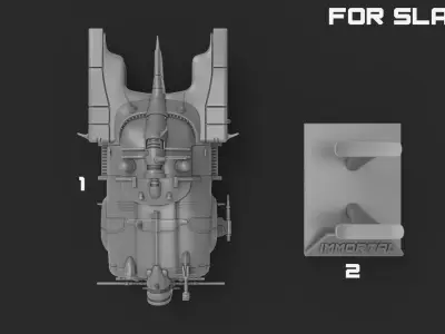 Immortal flying car for SLA and SLS printers 3D print model
