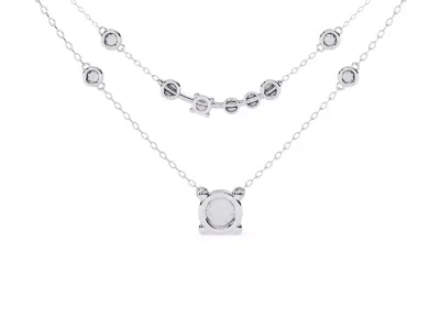 Luxury Layered Diamond Necklace Jewellery CAD Design 3DM STL 3D print model