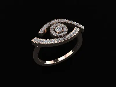Messika Lucky Eye Ring 3D print model