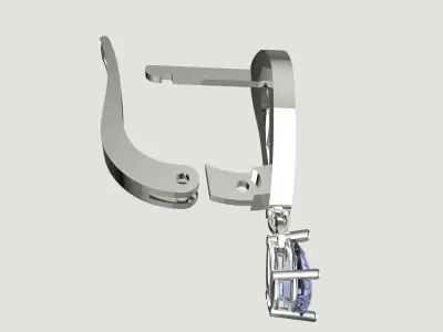 Diamond earrings 3D print model