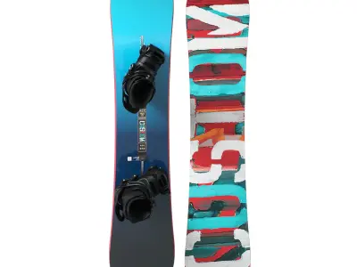 Snowboard with Boots 3D model